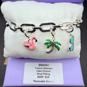Bomb Party Charmelier Charm Bracelet, BR 98363 Tropical Getaways